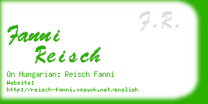 fanni reisch business card